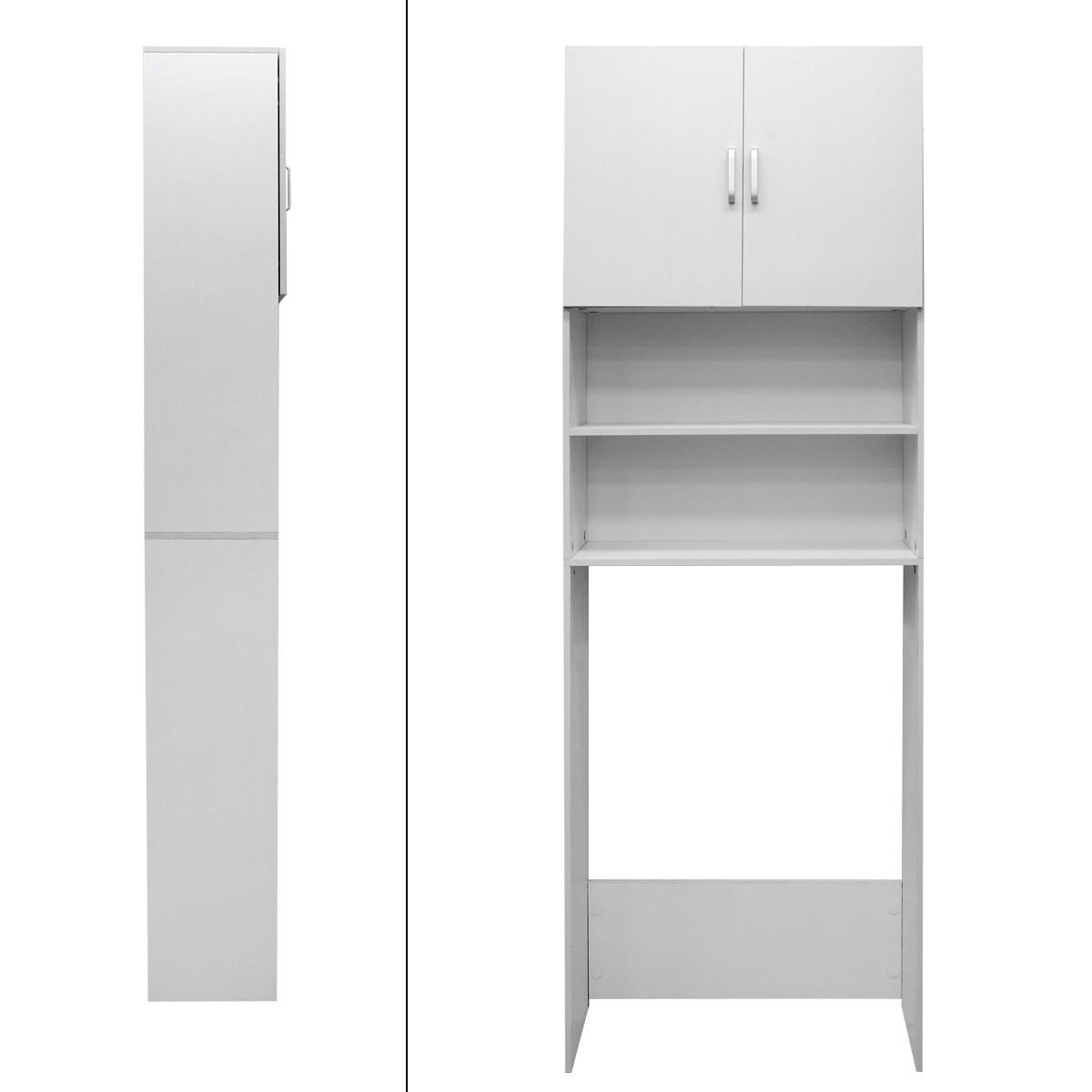WASCHMASCHINENSCHRANK 190x63 cm Weiß - Weiß, Holzwerkstoff (25/190/63cm) - ECD-Germany