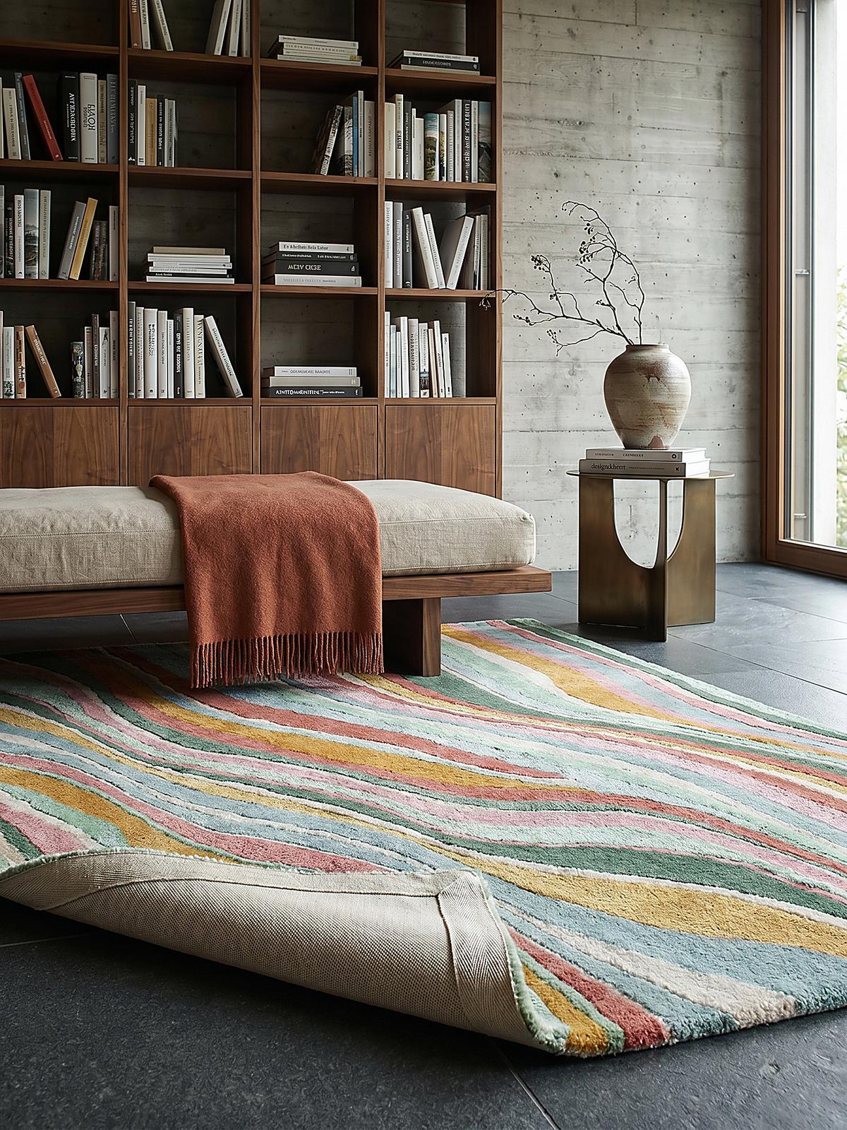 WOLLTEPPICH DERWENT, abstrakt, Grün-Bunt, 160 x 230 cm - Multicolor, Textil (230/160cm) - KADIMA DESIGN