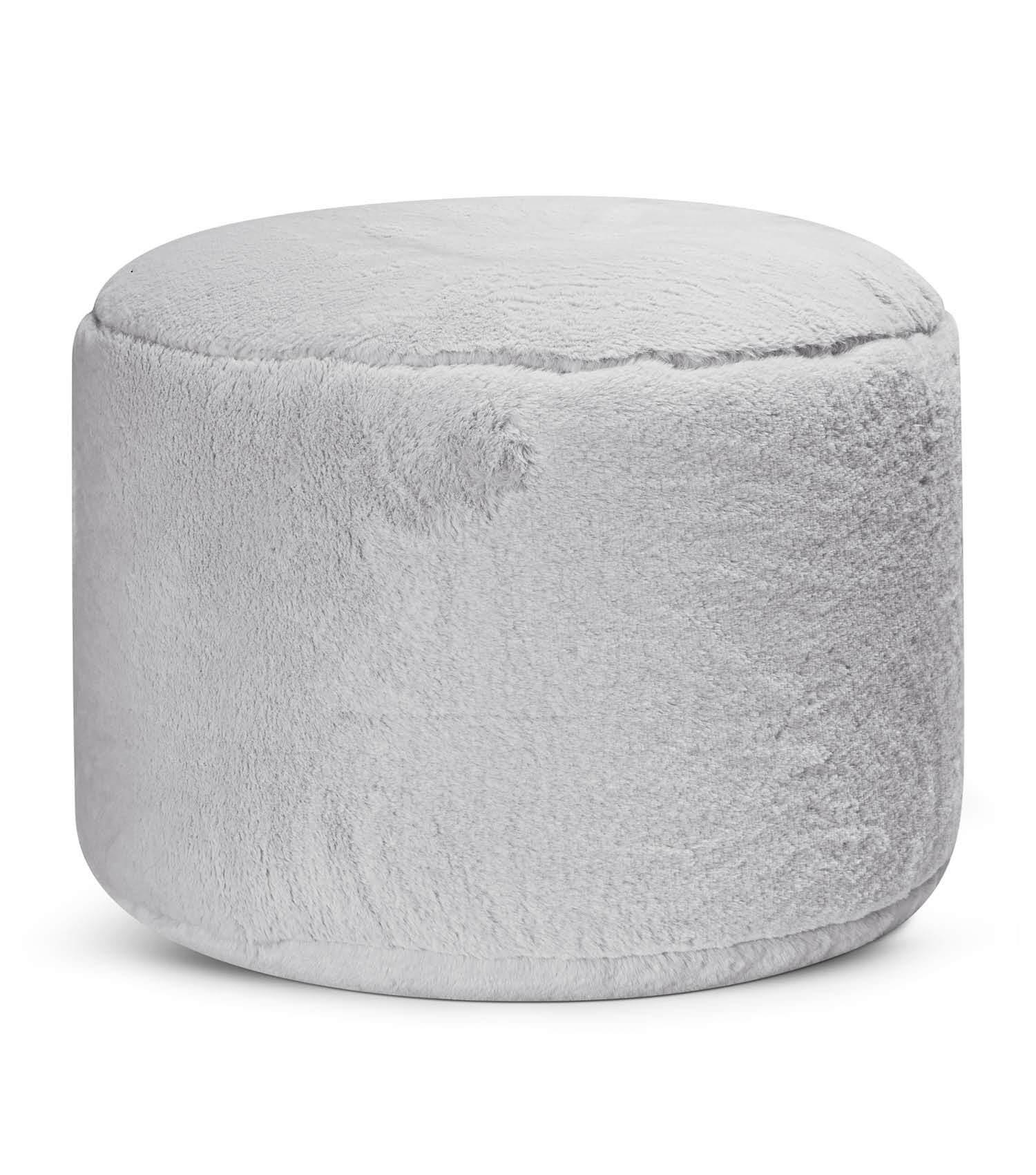 POUF Kunstfell Der Flauschige - Grau, Textil (60/40/60cm) - Mokebo