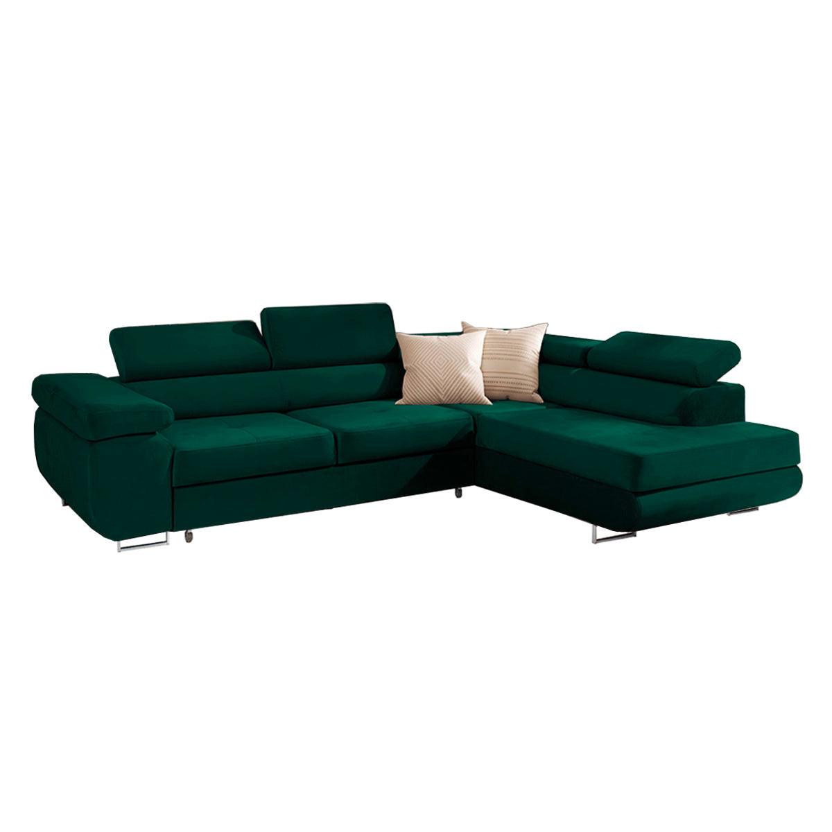 ECKSOFA Wilson 4 Sitzplätze Tannengrün - Grün, Textil (271/201cm) - Petits-meubles
