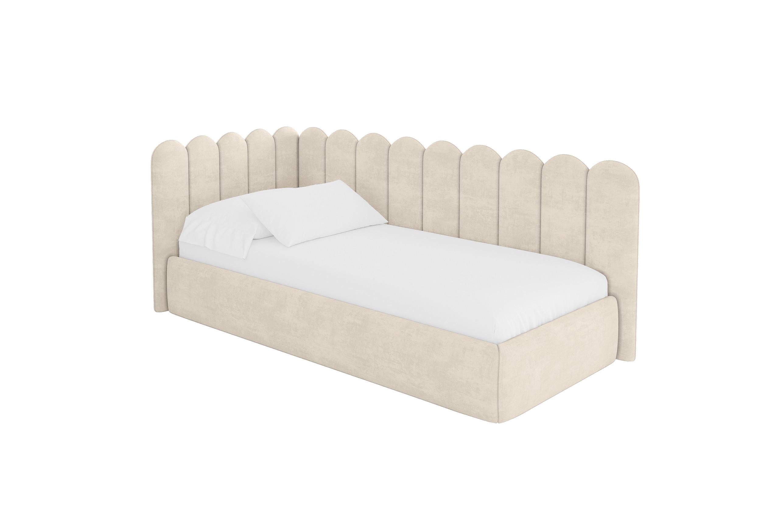 EINZELLBETT Jugendbett mit Bettkasten, Rechts - ARTY 80x200 Beige - Naturfarben, Holzwerkstoff/Textil (80/200cm) - ALTDECOR