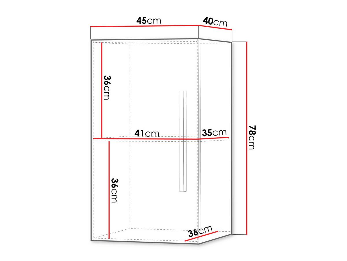 HÄNGESCHRANK Lorin LO12 L / P - Kaschmir, Holzwerkstoff (45/78/40cm) - MIRJAN24