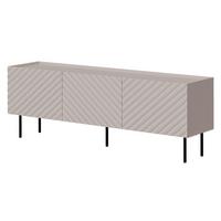 TV-LOWBOARD Lucca 165 3D - Kaschmir/Schwarz, Holz/Holzwerkstoff (166/59/40cm) - MIRJAN24