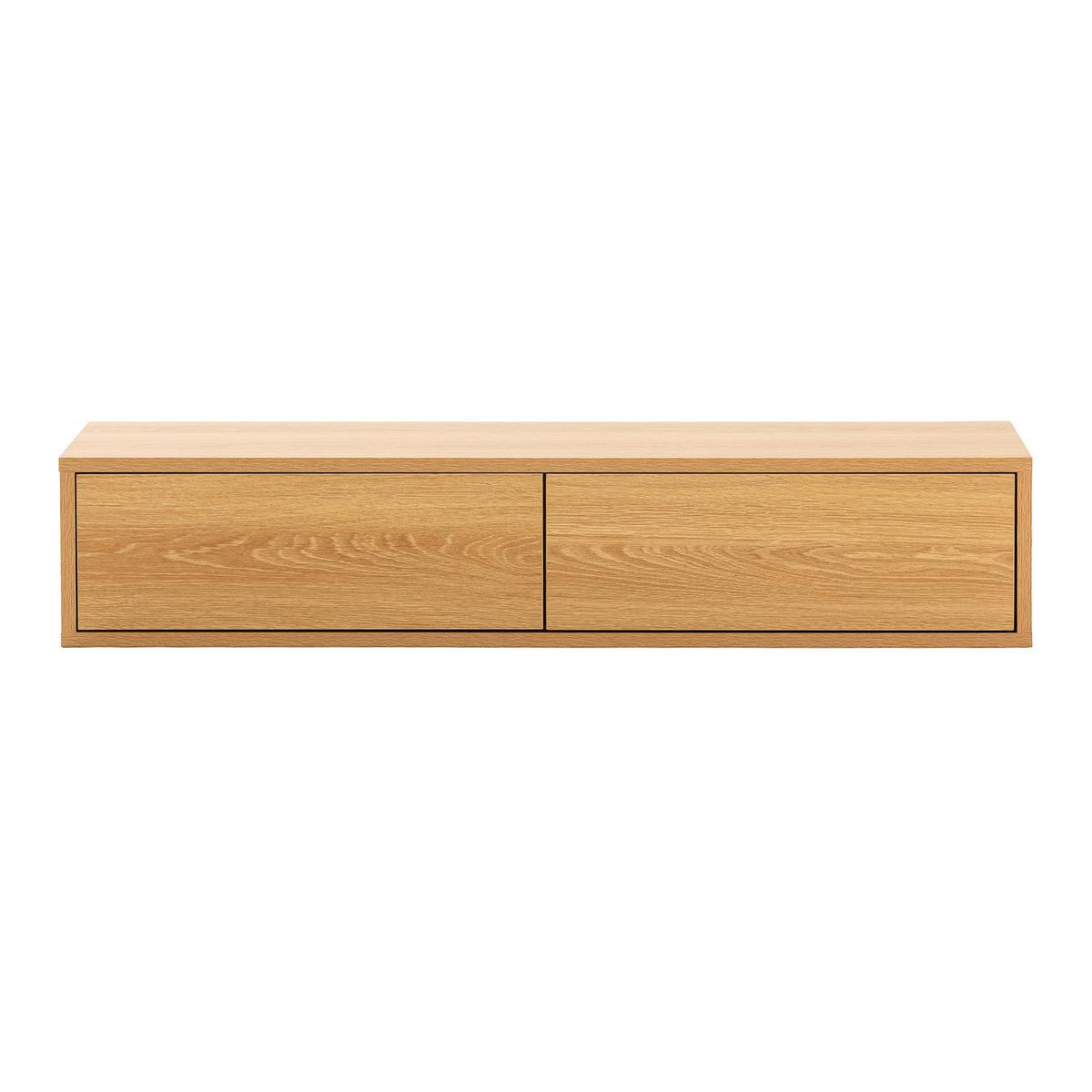 KONSOLENTISCH schwebender Auri 2 schubladen Eiche-Optik - Honigeiche, Holzwerkstoff (100/20/30cm) - VS Venta-stock