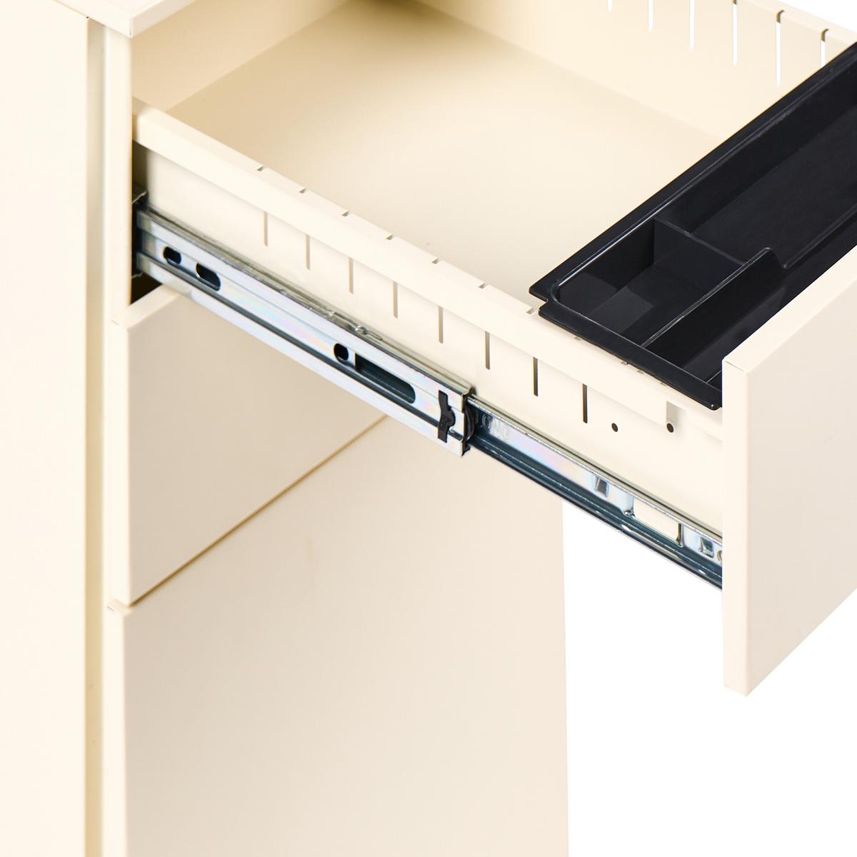BÜROSCHRANK Metall Hellbeige Bolsena - Beige, Metall (30/60/45cm) - Beliani