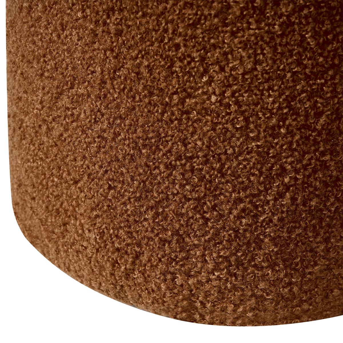 POUF Bouclé Goldbraun Mancos - Goldfarben, Textil (41/44/35cm) - Beliani