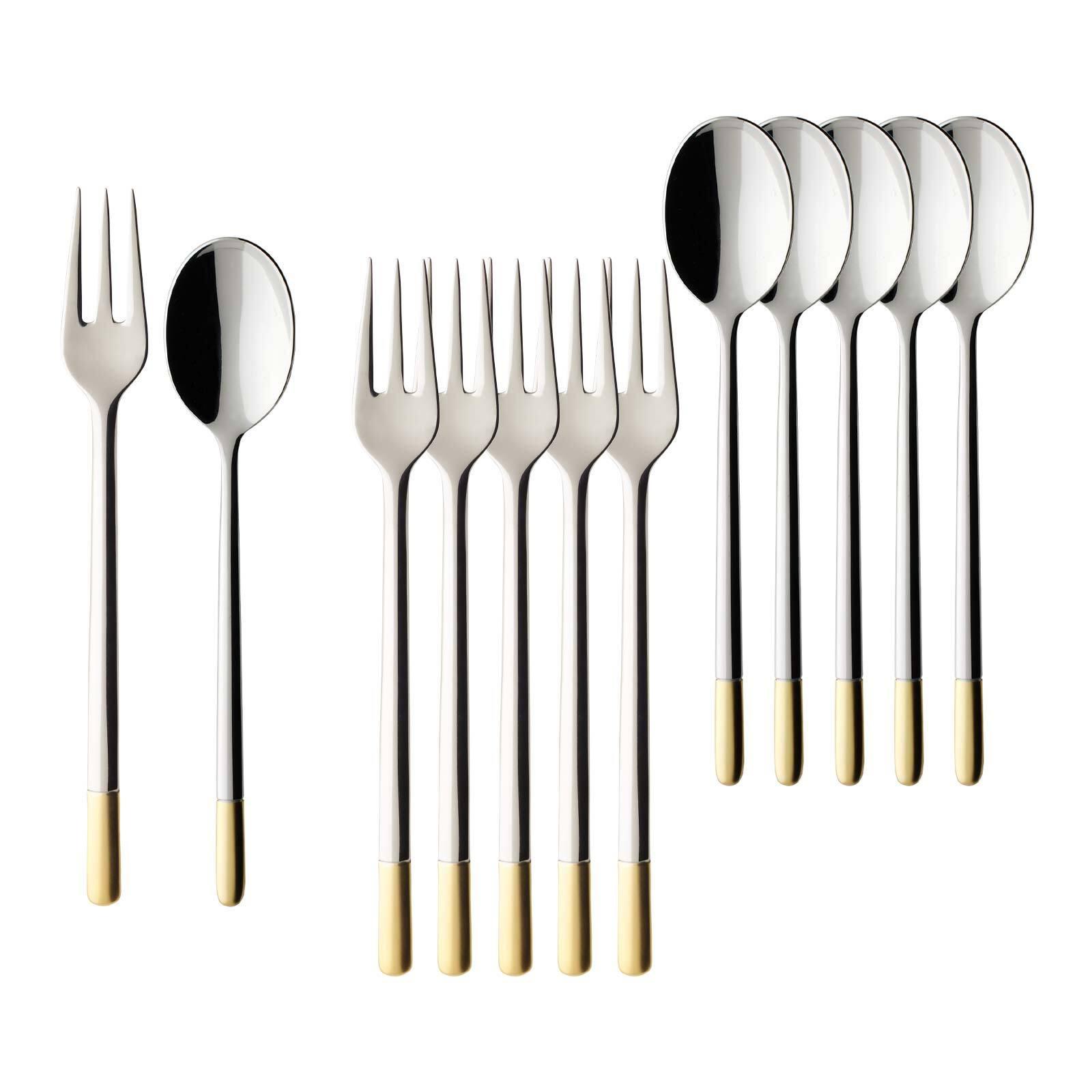 KAFFEEBESTECK BUNDLE Ella edelstahl 12-tlg. - Edelstahlfarben, Metall - Villeroy & Boch