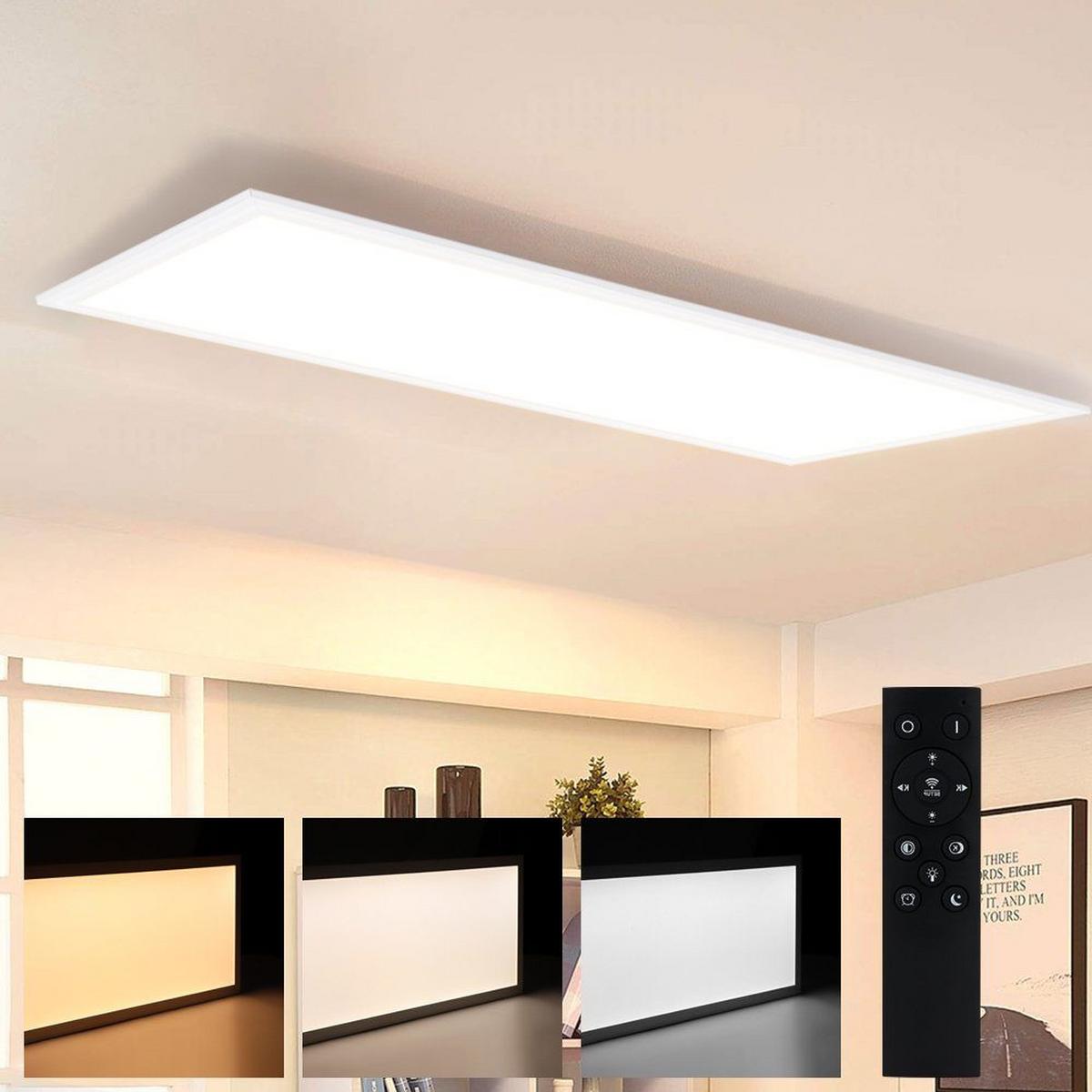 LED-DECKENLEUCHTE Petra 100/25/1 cm - Weiß, Kunststoff (25/100/1cm) - Nettlife