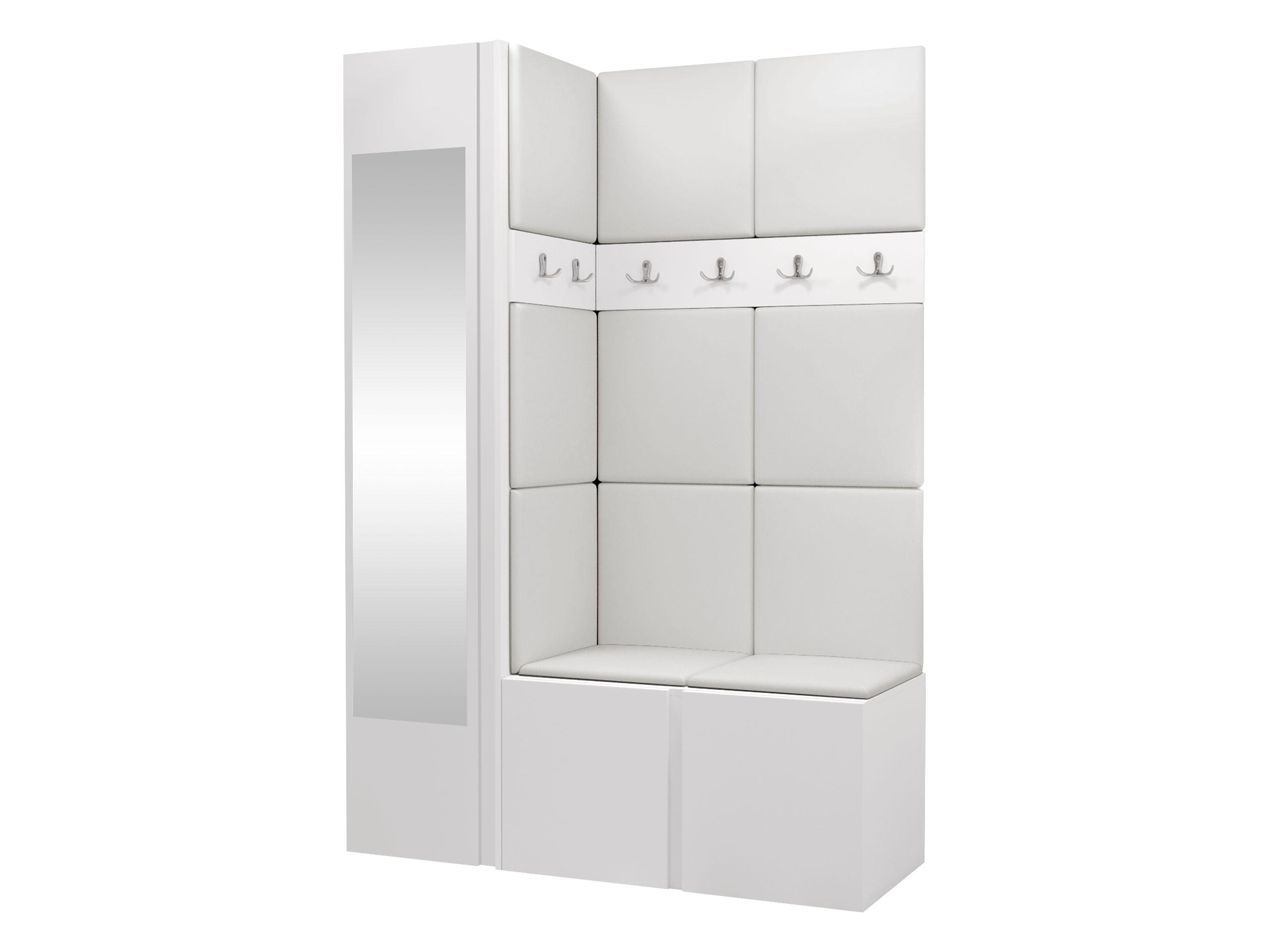 GARDEROBEN-SET Orion X - Weiß, Holzwerkstoff/Kunststoff (124/186/46cm) - MIRJAN24
