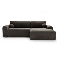 ECKSOFA Savana Grau Rechts - Grau, Holz/Textil (177/257cm) - Graingold