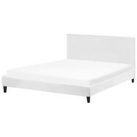 POLSTERBETT 180/200cm Weiß Fitou - Weiß, Textil (180/200cm) - Beliani