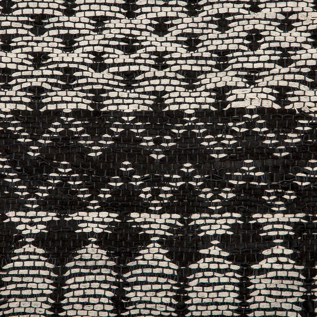 TEPPICH geflochten Sokun 200/140 cm - Schwarz, Fell (140/200cm) - Beliani