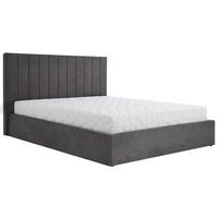 POLSTERBETT Melvio Doppelbett 160x200 cm mit Bettkasten und und Taschenfedernmatratze 26 cm, Dunkelgrau - Dunkelgrau, Textil (160/200cm) - Beautysofa