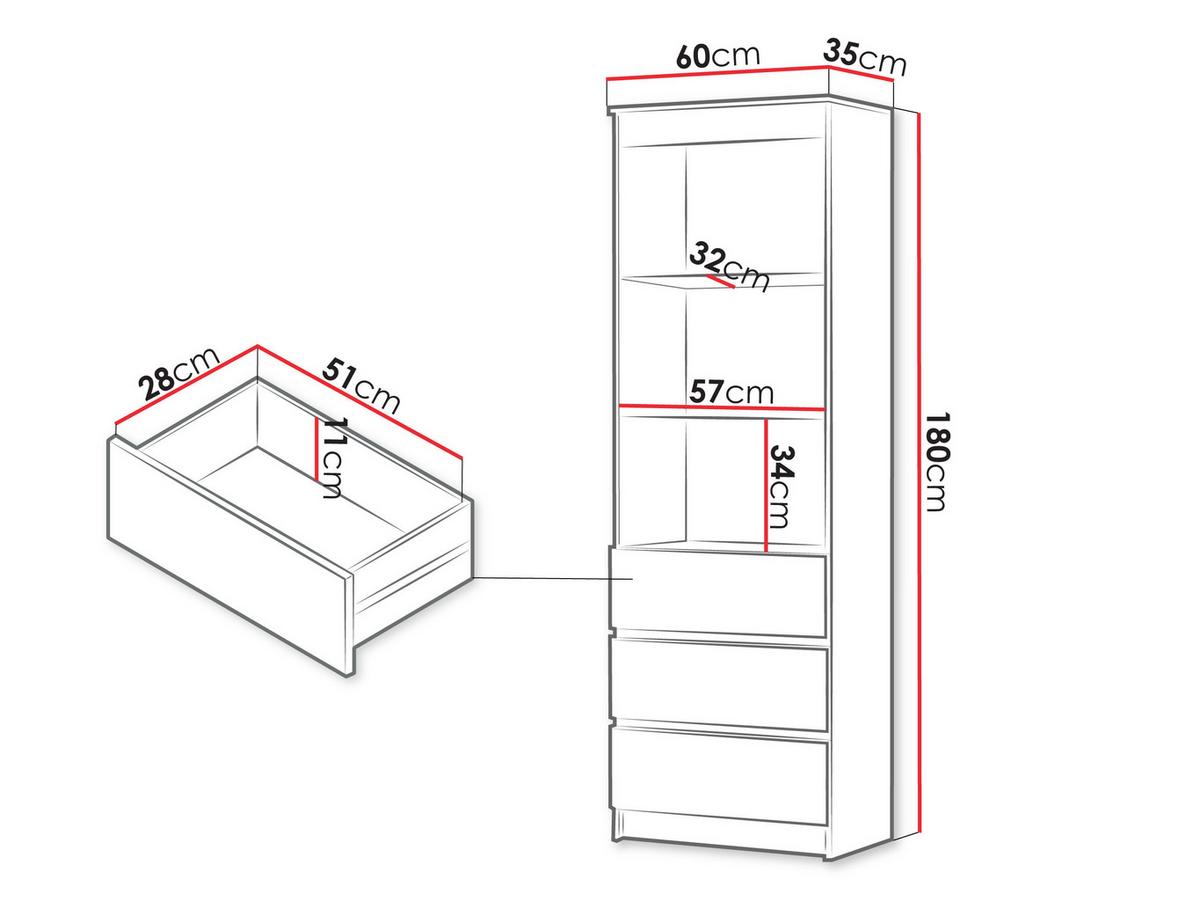 BÜCHERREGAL Office RS - Weiß, Holzwerkstoff (60/180/35cm) - MIRJAN24