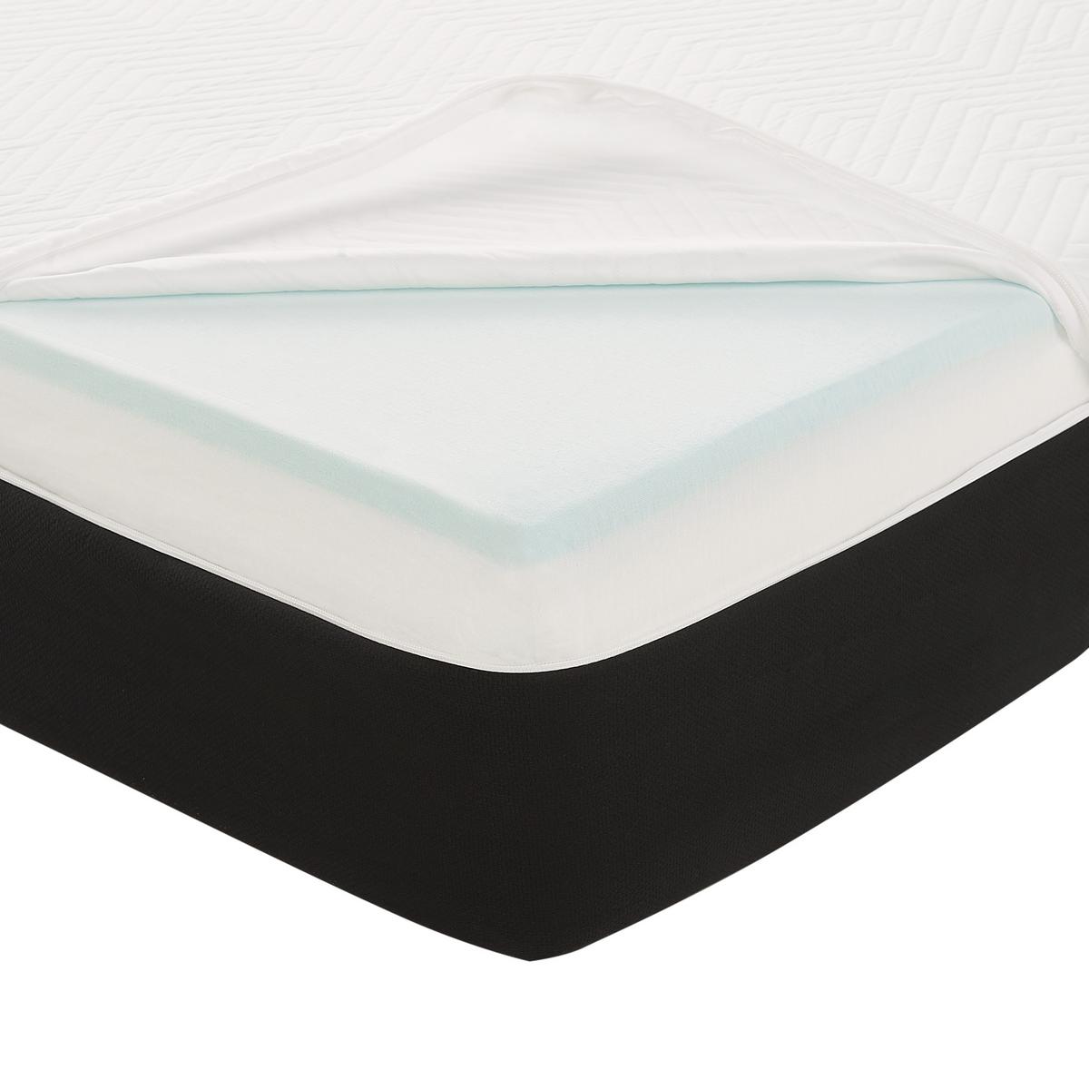 LATEX-MEMORYSCHAUM-MATRATZE H2/3 Mittel 90/200 cm Treasure - Weiß, Textil (90/200cm) - Beliani