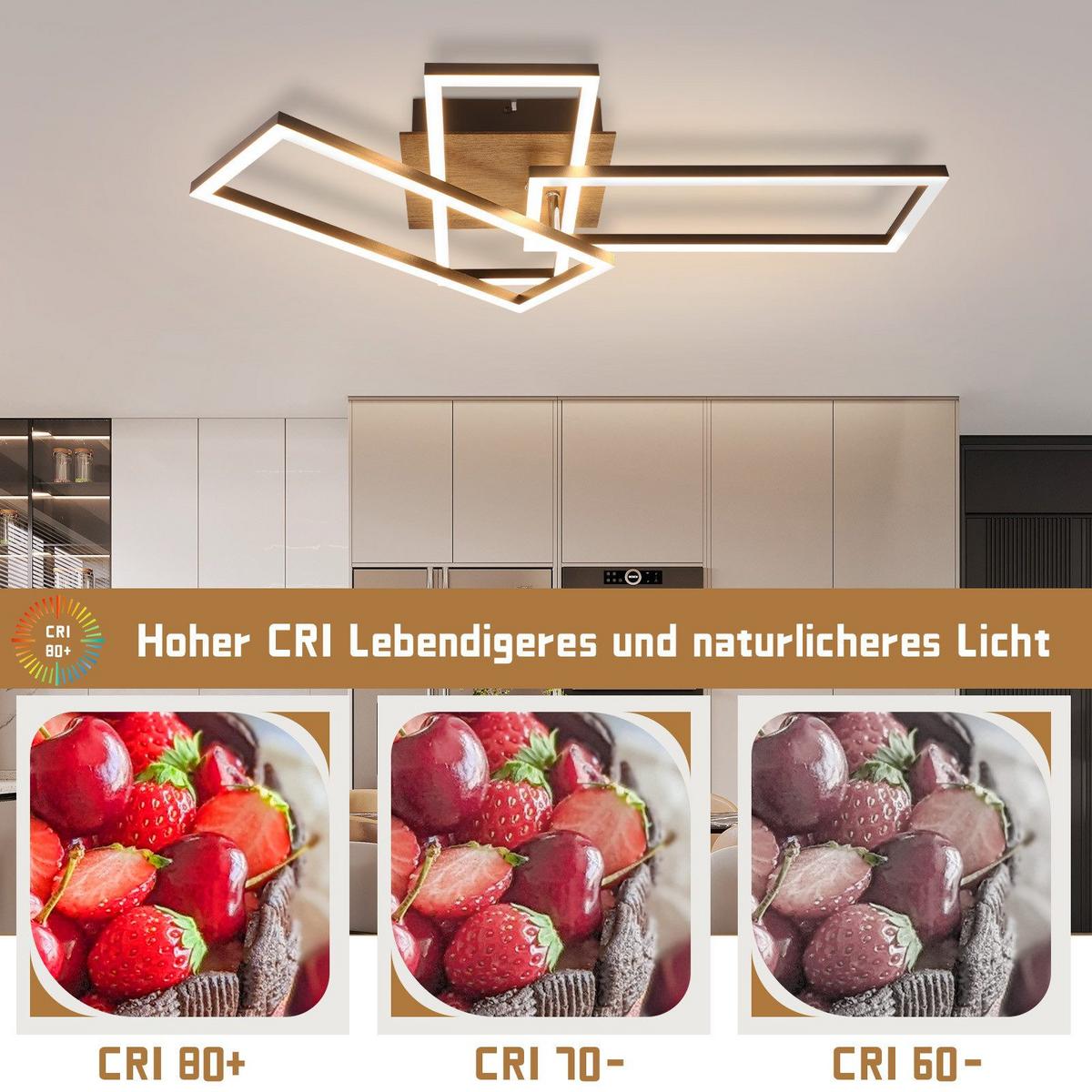 LED-DECKENLEUCHTE Gaines 64.3/35/9.5 cm - Schwarz, Metall (64.5/35/9.5cm) - Nettlife