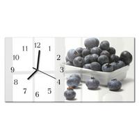 WANDUHR aus Glas 60x30 cm - Beeren - Weiß, Glas (60/30/0.4cm) - TULUP