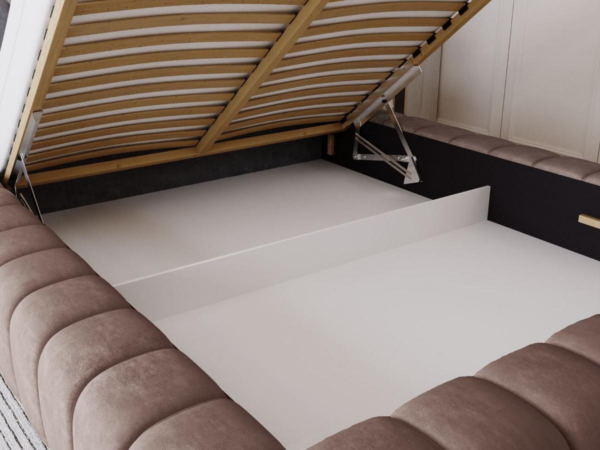 POLSTERBETT Italia 160x200 Braun - Braun, Textil (160/200cm) - Graingold
