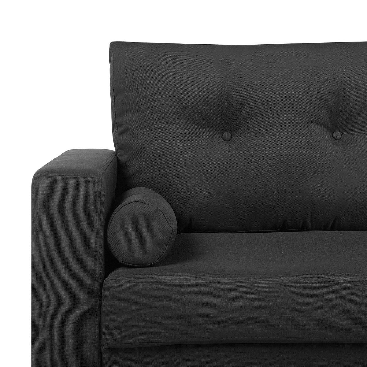 2-SITZER-SOFA Polsterbezug Schwarz Kalmar - Schwarz, Textil (182/88/74cm) - Beliani