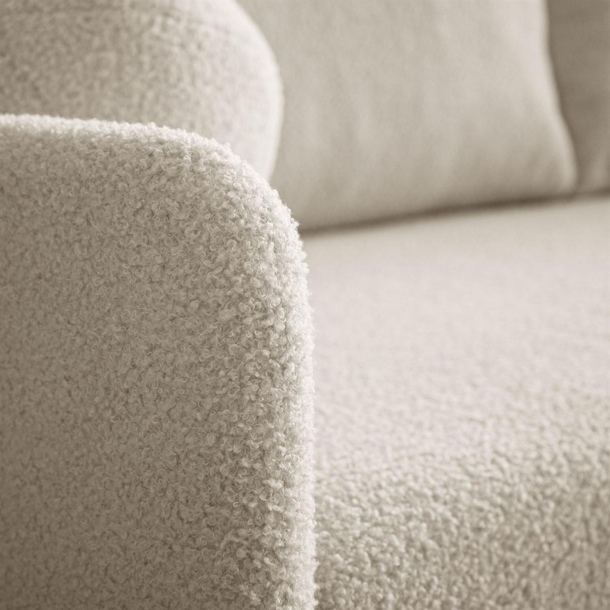 SCHLAFSOFA CUDDLE mit Schlaffunktion und Bettkasten, Quelle 03 - Creme, Textil (207/90/90cm) - Lookway