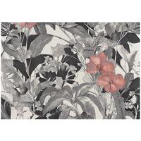 FOTOTAPETE Blumen Blätter Vintage Wohnzimmer Vlies Tapete 200x140 - Multicolor, Papier (200/140cm) - Wallarena