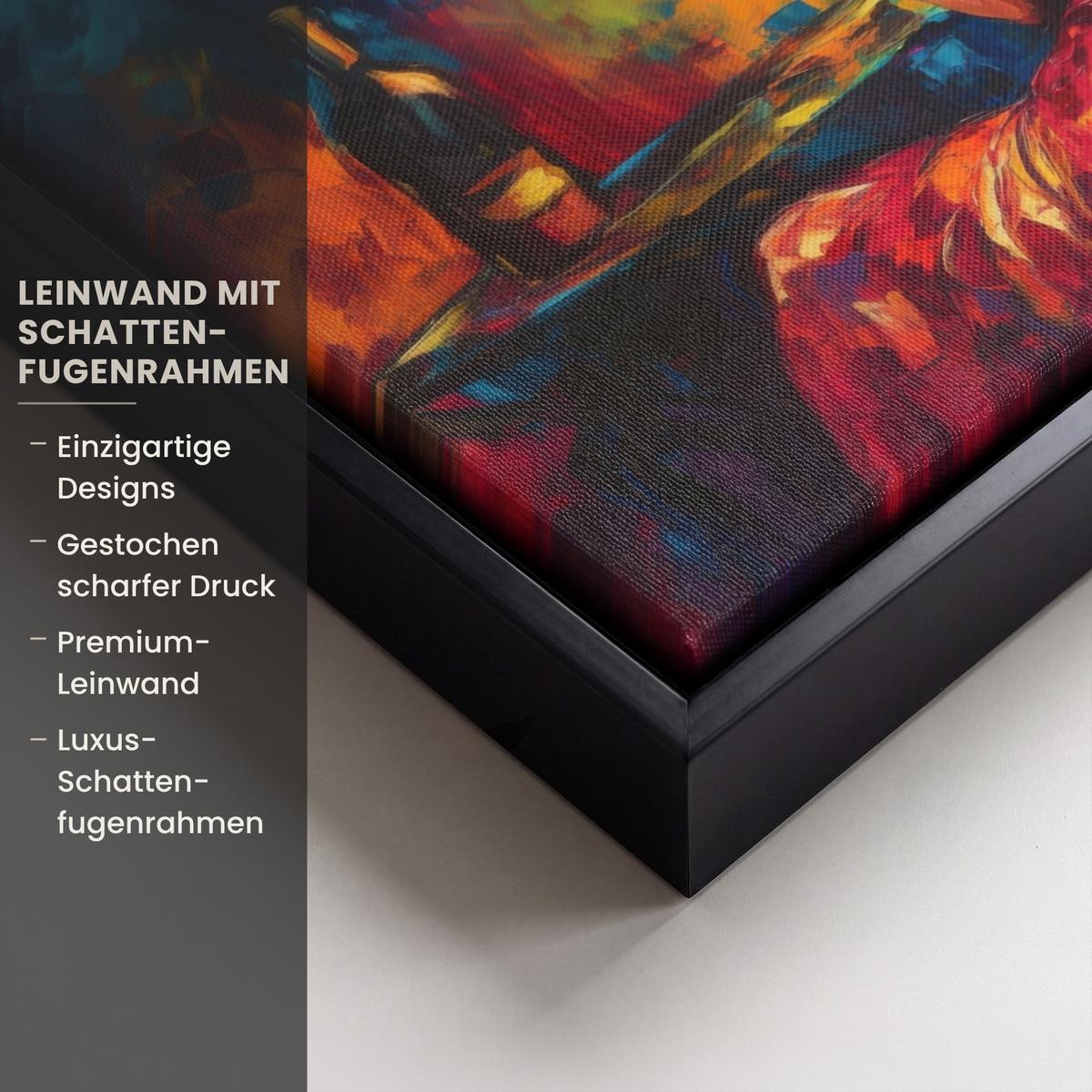 LEINWAND Bilder mit Rahmen - Wein - Frau - Stimmungsvoll - Farbenfroh - 30x20 - Bordeaux, Textil (30/20cm) - MuchoWow