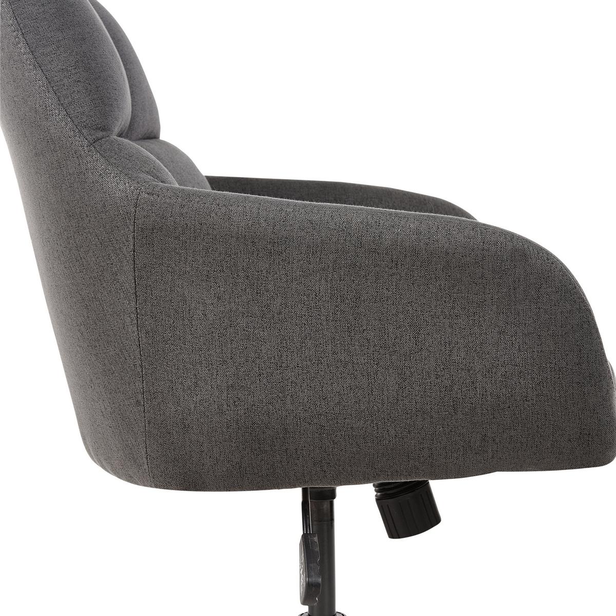 SCHREIBTISCHSTUHL Grau Palmdale - Grau, Textil (58/83/61cm) - Beliani