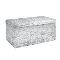 SITZBANK Faltbar mit Samtbezug 76/38/38 cm (Blau) - Blau, Karton (38/38/76cm) - Intirilife
