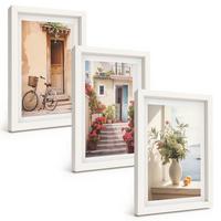 BILDER SET 3er Set - 20x30 cm Weißer Rahmen - Charmante Küstenstraßen - Weiß, Kunststoff (20/30cm) - TULUP