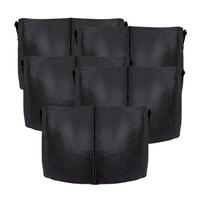 PFLANZSACK Vliesstoff 55/30 cm (5-tlg. Set) - Schwarz, Textil (30cm) - Intirilife
