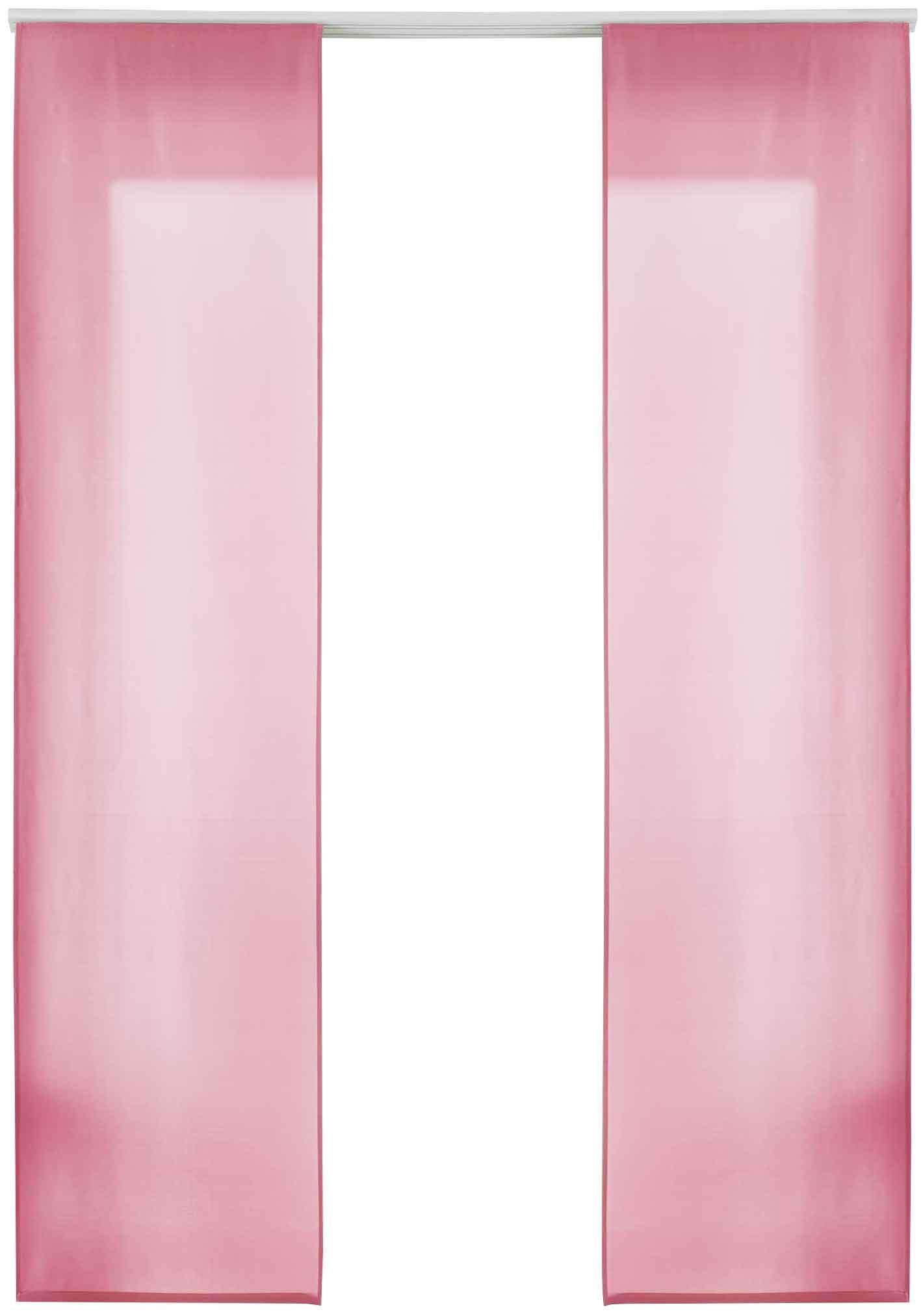 VORHANG 2ER SET HxB 245x60 cm Pink - Pink, Textil (60/245cm) - Gardinenbox