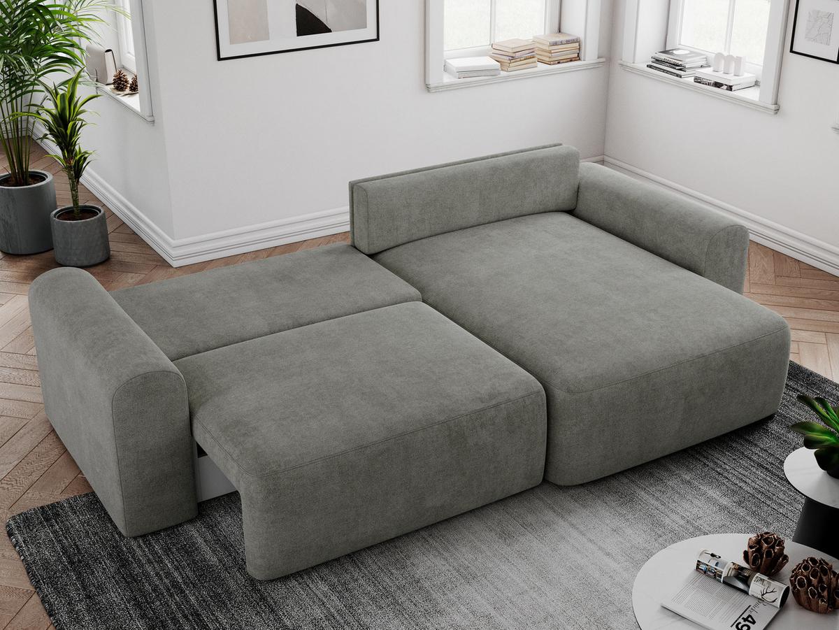 ECKSOFA NELSON Grau Struktur - Schwarz/Grau, Kunststoff/Textil (274/152cm) - MKS