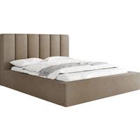 POLSTERBETT Amira - Birkefarben/Schwarz, Holzwerkstoff/Kunststoff (180/200cm) - WFL GROUP
