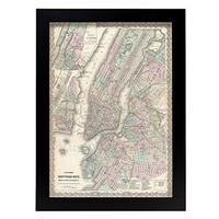 POSTER Vintage Karten – New York A4 Rahmenlos - Klar, Papier (29.7/5/21cm) - Nacnic
