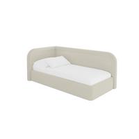 EINZELLBETT Jugendbett mit Bettkasten, Rechts - JOVY 90x200 Beige - Perlmutt, Holzwerkstoff/Textil (90/200cm) - ALTDECOR