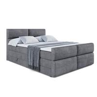 BOXSPRINGBETT BOXI3-Z KING - 140x200 - H3/H4 - Dunkelgrau - Dunkelgrau, Holzwerkstoff (140/200cm) - ALTDECOR