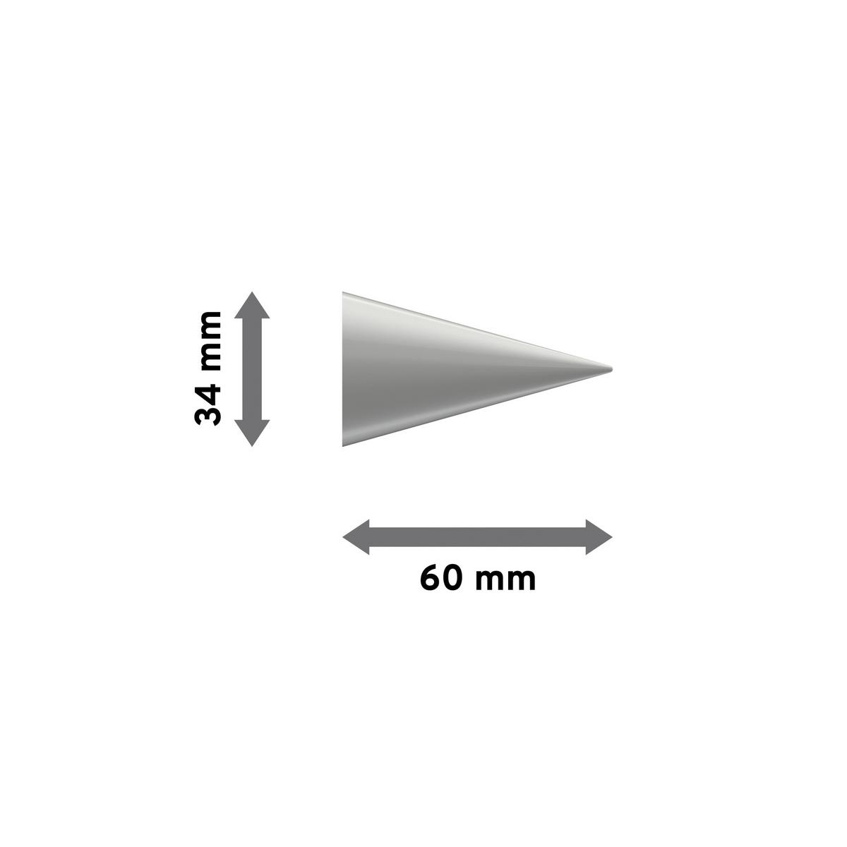 ENDSTÜCKE FÜR GARDINENSTANGEN 20 mm Ø, Savio Weiß, Packung 2 Stück - Weiß, Metall (6/3.4/3.4cm) - INTERDECO