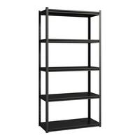 SCHWERLASTREGAL Austrheim - Schwarz, Metall (90/183/40cm) - [en.casa]