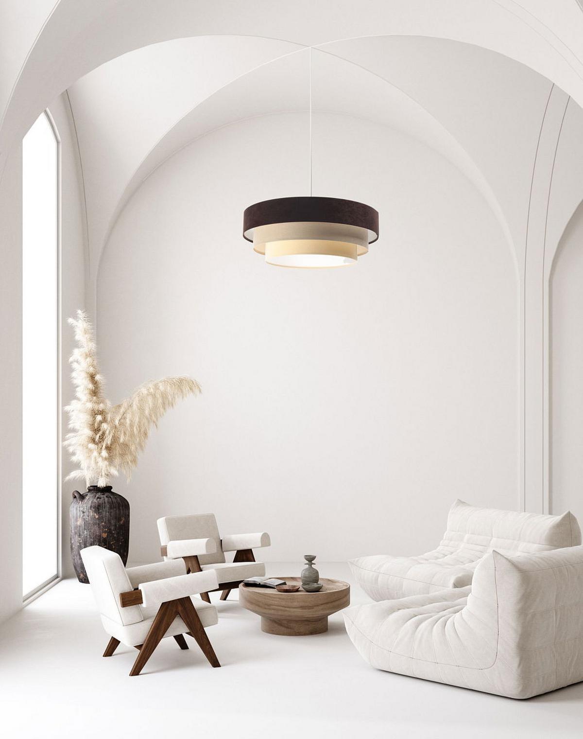 HÄNGELEUCHTE Beige 60/20 cm - Braun, Kunststoff (60/1.5/20cm) - ONZENO