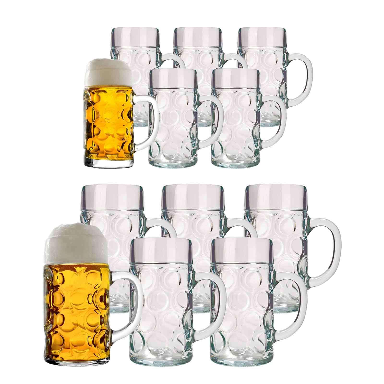 BIER- & MASSKRÜGE-SET Isar transparent 0,5l + 1l 12er Set - Transparent, Glas (0.001L) - Stölzle Lausitz