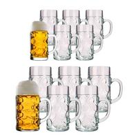BIER- & MASSKRÜGE-SET Isar transparent 0,5l + 1l 12er Set - Transparent, Glas (0.001L) - Stölzle Lausitz
