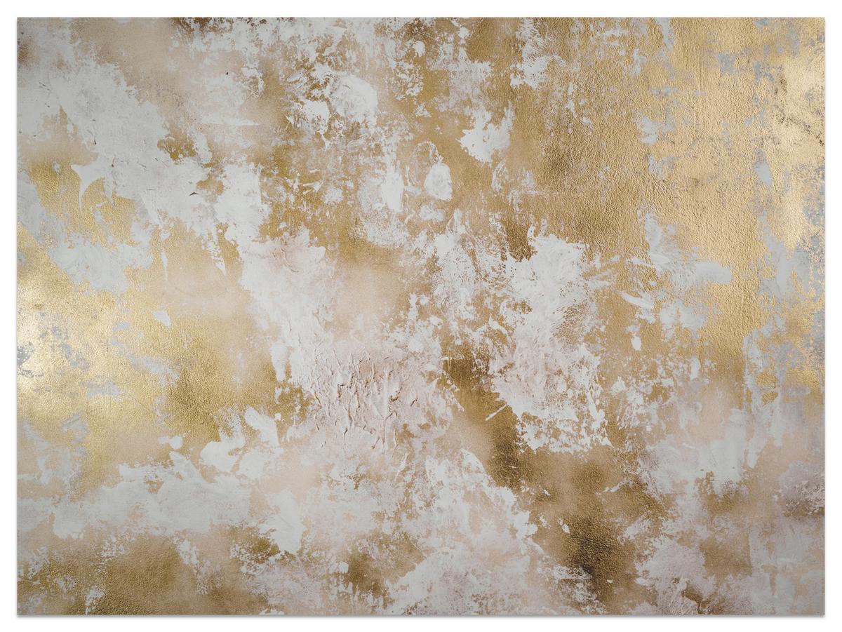 FOTOTAPETE für Wohnzimmer Modern Beton Gold Ornamente 250x175 - Beige/Braun, Papier (250/175cm) - Muralo