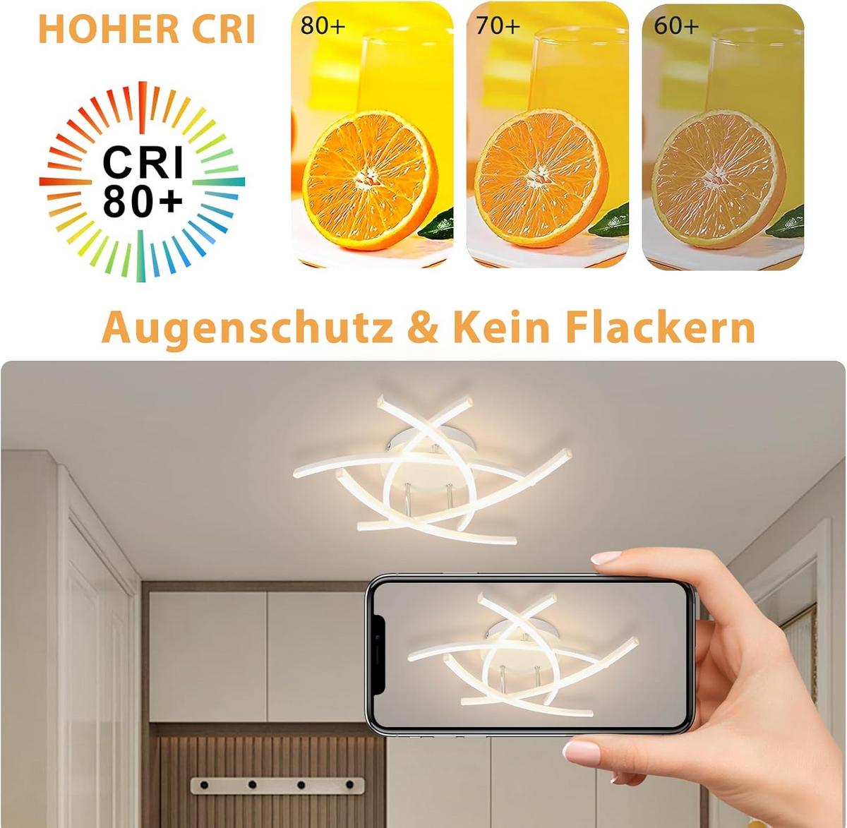 LED-DECKENLEUCHTE Ulmenkarg 52.0/13.0/52.0 cm - Weiß, Metall (52/52/13cm) - ZMH