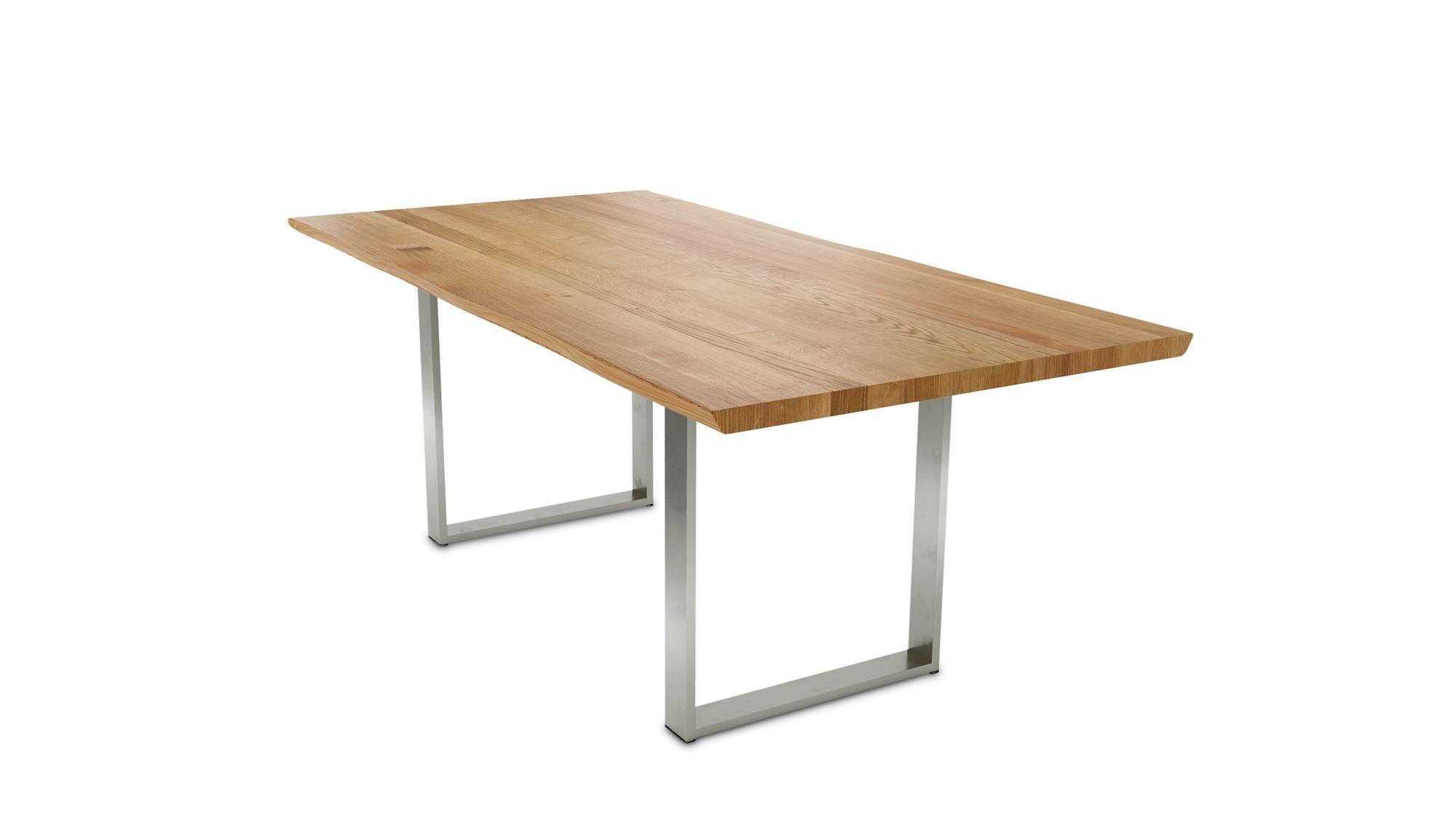 BAUMKANTENTISCH Daisie 5 140x74x90 Massivholztisch Wildeiche geölt - Wildeiche, Holz (140/74/90cm) - 58aufmkessel