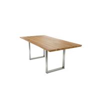 BAUMKANTENTISCH Daisie 5 140x74x90 Massivholztisch Wildeiche geölt - Wildeiche, Holz (140/74/90cm) - 58aufmkessel