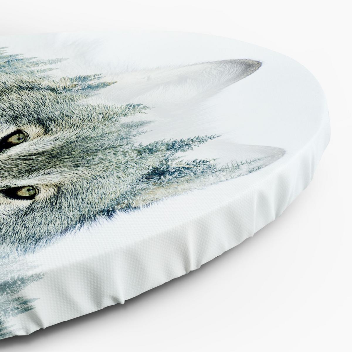 RUNDES BILD Grau 80/80 cm - Weiß/Grau, Textil (80/80cm) - KUNSTLOFT