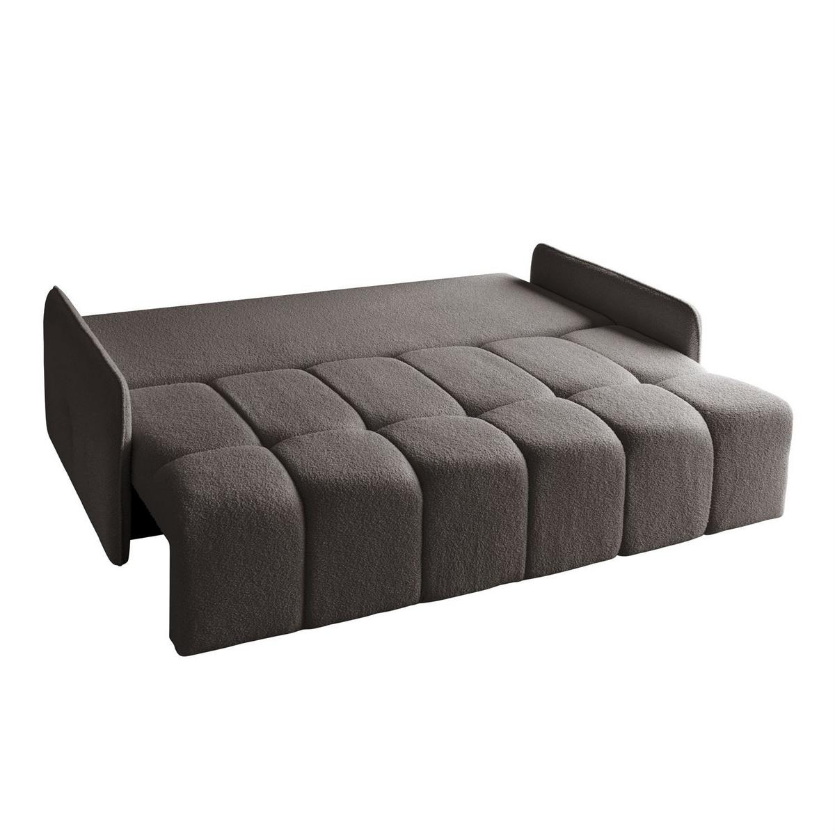 SCHLAFSOFA Morena, zweisitzig, mit Schlaffunktion, Quelle 20 - Dunkelbraun, Textil (207/90/90cm) - Lookway