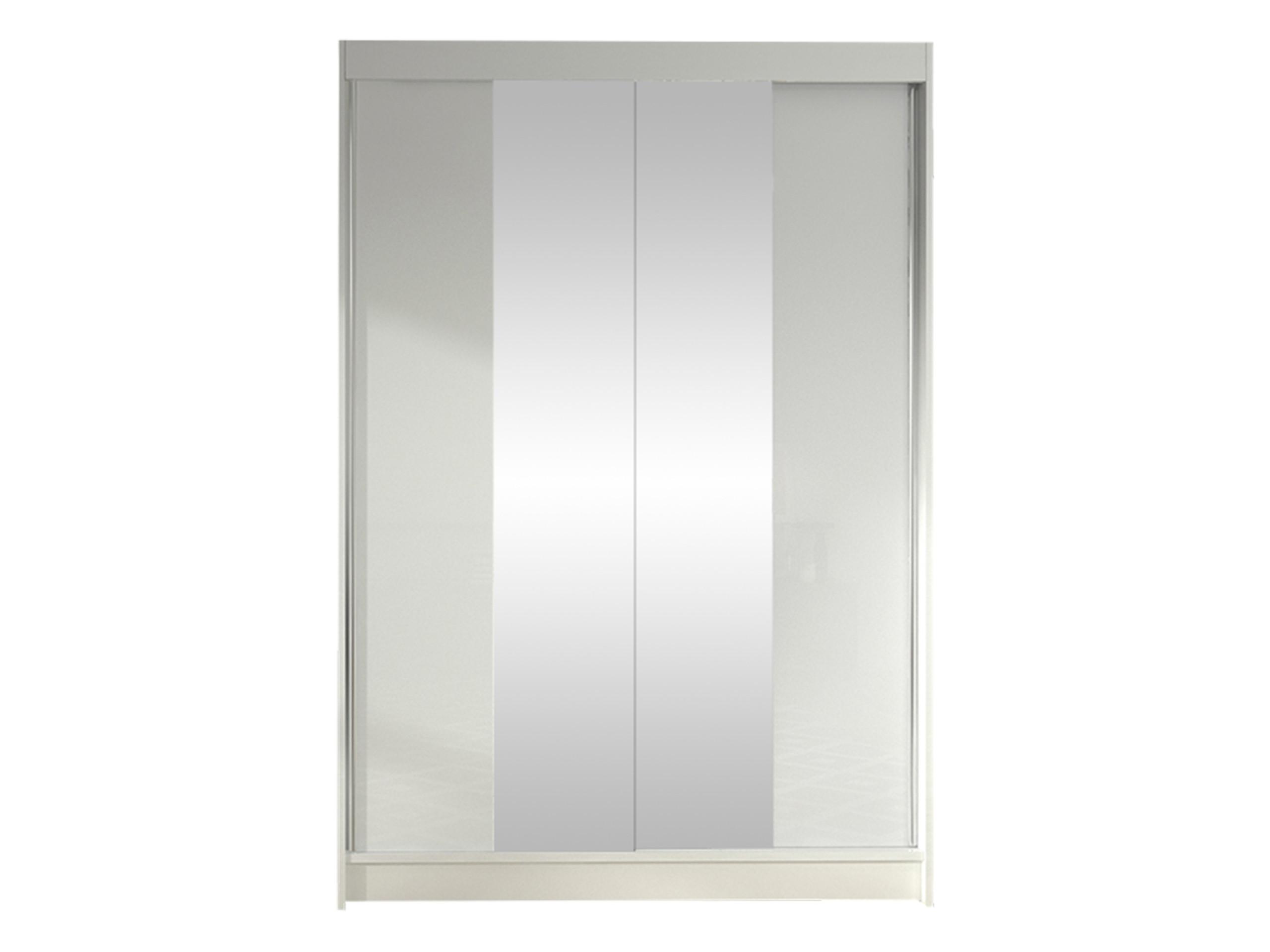 SCHWEBETÜRENSCHRANK Lino II - Weiß, Holzwerkstoff/Metall (120/200/58cm) - MIRJAN24