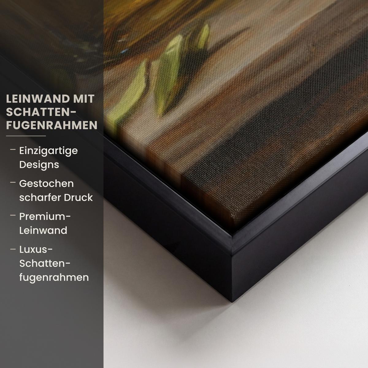 LEINWAND Bilder mit Rahmen - Oliven - Stilleben - Vintage - 40x60 - Olivgrün, Textil (40/60cm) - MuchoWow