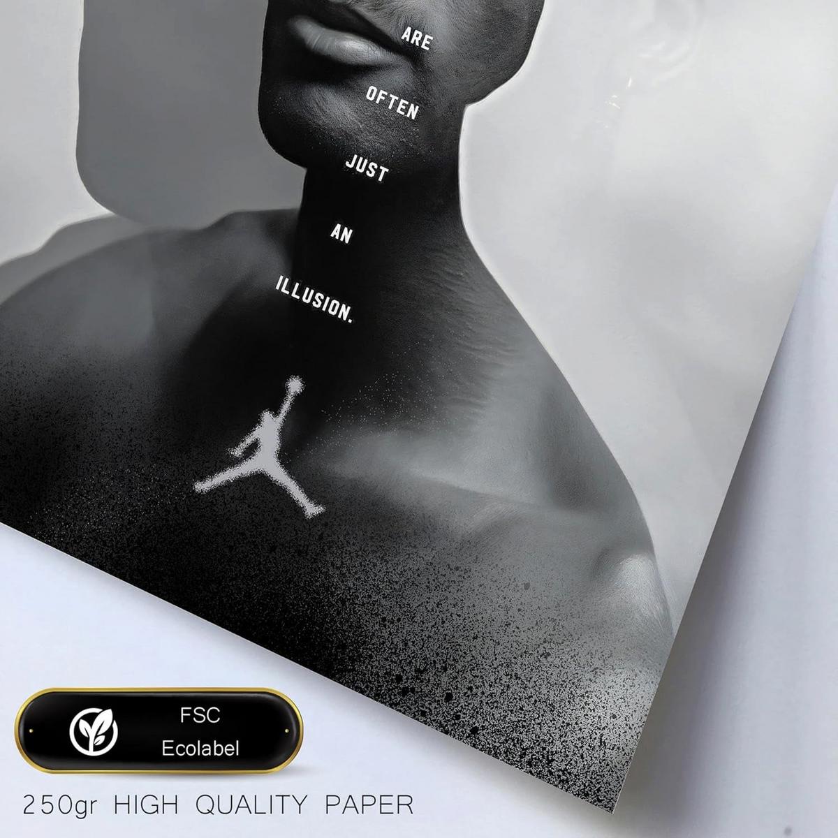 POSTER Set Mit 6 Ikonischer Basketball König James Jordan Nike Mit Designillustrationen Zur Der Zuhauses Räume Laden & Geschäft A3 & A4 Rahmenlos - Klar, Papier (29/3cm) - Nacnic
